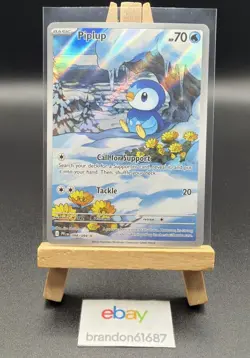 Piplup 098/094 IR Illustration Rare Pokemon TCG Phantasmal Flames English NM - Image 1