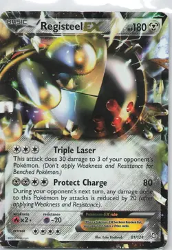 Pokemon TCG Registeel EX Ultra Rare Holo 180 HP Dragons Exalted 81/124 - Image 1