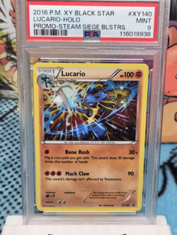 The Pokemon Company Lucario XY Black Star Promo XY140 Holo PSA 9 100HP 2016 - Image 1