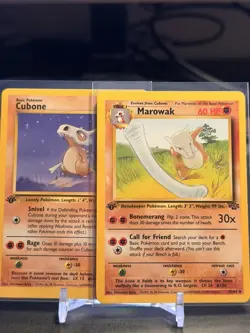 Pokemon TCG 1st Edition Cubone Marowak Jungle Set 39/64 1999 WOTC - Image 1