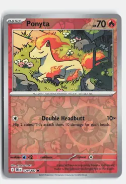 Ponyta 029/182 Destined Rivals Common Pokemon Reverse Holo NM - Image 1