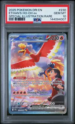 2025 POKEMON DRI EN-SPECIAL ILLUSTRATION RARE #230 ETHAN'S HO-OH EX PSA 10 - Image 1