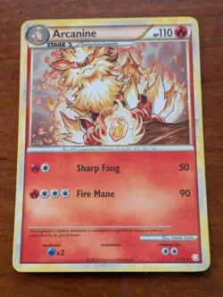 Pokemon TCG Arcanine 1/123 [Holo] HeartGold & SoulSilver - Image 1