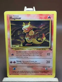 HP/DMG Pokemon Error Misprint Ink Blot Printer Hickey Vintage WOTC Magmar Fossil - Image 1