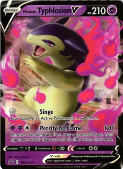 HISUIAN TYPHLOSION V SWSH237 HOLO PROMO SWORD & SHIELD PROMO POKEMON NM - Image 1