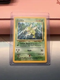 Pokemon Scyther 10/64 - No Symbol Error - Holo Rare Jungle Misprint - MP - Image 1