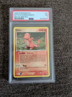 2005 Pokemon Ex Ditto (Charmander) #37 Delta Species PSA 7 - Image 1