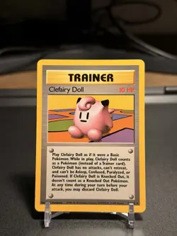 Pokemon TCG Clefairy Doll Trainer Base Set 70/102 1999 WOTC B) - Image 1