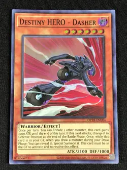 YUGIOH DESTINY HERO DASHER OP18-EN004 SUPER (NM) - Image 1