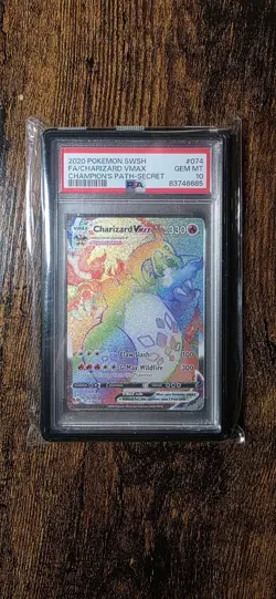 2020 Pokemon Charizard VMAX Rainbow PSA 10 Graded Card #004 - Image 1