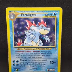 Feraligatr 4/111 Holo rare WOTC Vintage Pokemon Card TCG Neo Genesis - Image 2