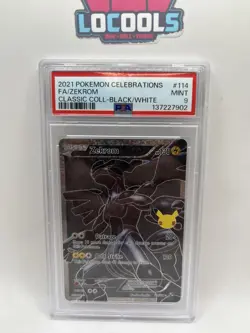 2021 Pokemon Celebrations Classic Collections Black/ White #114 FA/ Zekrom PSA 9 - Image 1
