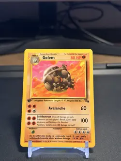 1999 Pokemon TCG Golem Fossil Card 36/62 1st Edition Uncommon WOTC - Image 1