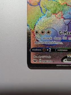 Pokemon Card Snorlax VMAX 206/202 Sword & Shield Full Art Secret Rare RED DOT - Image 4