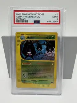 Pokemon Iksbat Reverse-Holo Crobat Deutsch 6/144 Skyridge PSA 9 Mint - Handler! - Image 1