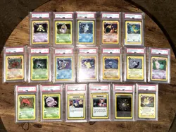 2000 Team Rocket Pokemon Complete PSA 6 18 Holo Set Dark Charizard Dragonite NM - Image 1