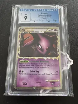 CGC 9 Espeon 81/90 Prime Holo Pokemon Undaunted - Image 2