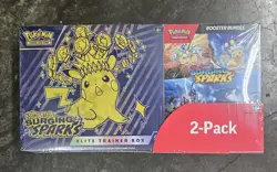 Pokemon Surging Sparks ETB + Booster Bundle Costco 2-pack Sealed - Image 1