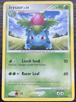 Ivysaur 51/132 Pokemon TCG D&P Secret Wonders Uncommon Heavy Play HP - Image 1