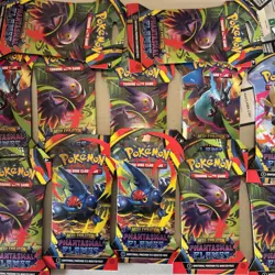Pokemon Mega Evolution Phantasmal Flames Sleeved Booster Pack x12 SEALED IN HAND - Image 1