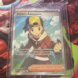 Ethan's Adventure 221/182 Ultra Rare Trainer Destined Rivals Pokemon NM - Image 1