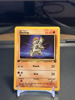 Pokemon TCG Machop 1st Edition Common Rocket 59/82 1999 WOTC - Image 1