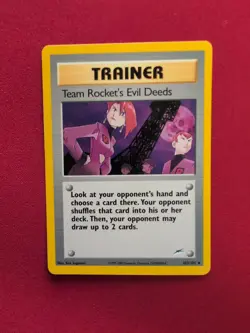 Pokemon Neo Destiny | 103/105 | Trainer Team Rocket's Evil Deeds | No Holo | LP - Image 1