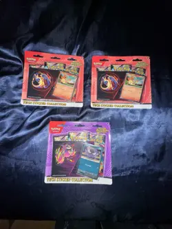 Pokemon 2x Ascended Heros Charmander & Gastly Tech Sticker Collection New Sealed - Image 1