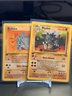 Pokemon TCG Rhydon Ryhorn Jungle 1st Edition Uncommon Set 1999 WOTC 45/64 - Image 1