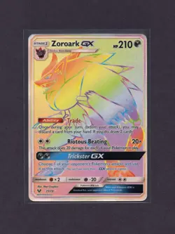 Zoroark GX Rainbow Secret 77/73 SM: Shining Legends Holo Pokemon - Image 1