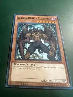 1x (M/NM) - Destiny HERO - Malicious - LEHD-ENA04 - Common - 1st Edition YuGiOh - Image 1
