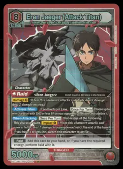Union Arena Attack On Titan Eren Jaeger (Attack Titan) UE01BT/AOT-1-094 SR - Image 1