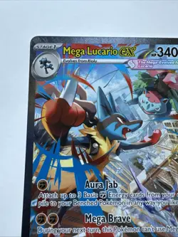 Mega Lucario ex Pokemon Card (Mega Evolution 179/132) SIR MINT - Image 5