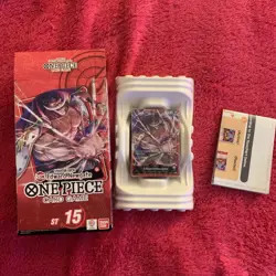 One Piece Card Game Red Edward.Newgate ST-15 *Deck Only* No PRB01 Pack - Image 1