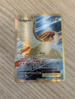 Pidgeot EX (Full Art) 104/108 Evolutions Holo Minty Copy Pokemon Card - Image 1