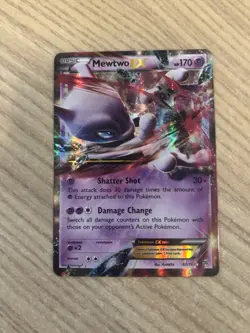 Mewtwo EX 62/162 Breakthrough Holo Minty Copy Pokemon Card Fast Ship - Image 1