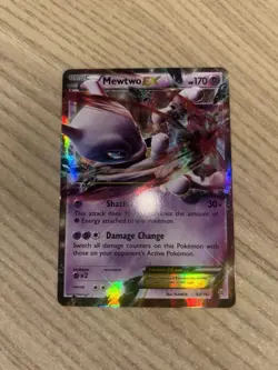 Mewtwo EX 62/162 Breakthrough Holo Minty Copy Pokemon Card Fast Ship - Image 2