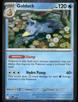 Pokemon Cards Golduck 008 Mega Evolution Promo COSMOS Holo Promo NM - Image 1