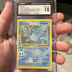CGC 10 GEM MINT Articuno 009/034 HOLO RARE Classic Pokemon Card 2023 - Image 1