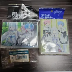 Re:Zero Emilia Ram Rem Trading Card Sleeve Set Unopened - Image 1
