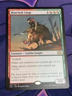 C1870 MAGIC GATHERING MTG DOUBLE MASTERS BOARTUSK LIEGE #186 NM RARE - Image 1