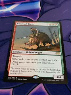 C1870 MAGIC GATHERING MTG DOUBLE MASTERS BOARTUSK LIEGE #186 NM RARE - Image 2