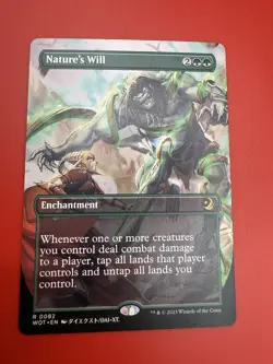 MTG Nature’s Will 0082 Anime Borderless Wilds of Eldraine: Enchanting Tales NM - Image 3
