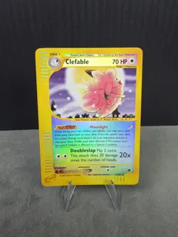 2002 Pokemon Expedition Clefable Reverse Holo 07/165 Rare E-reader Vintage LP - Image 1