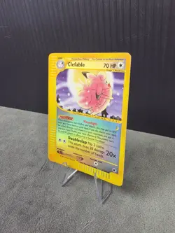 2002 Pokemon Expedition Clefable Reverse Holo 07/165 Rare E-reader Vintage LP - Image 2