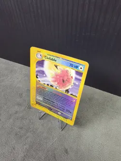 2002 Pokemon Expedition Clefable Reverse Holo 07/165 Rare E-reader Vintage LP - Image 3