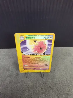 2002 Pokemon Expedition Clefable Reverse Holo 07/165 Rare E-reader Vintage LP - Image 4