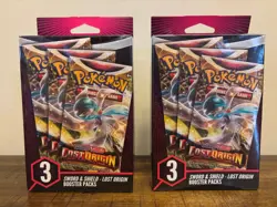 Pokemon TCG : Sword & Shield LOST ORIGIN 3 Booster Hanger Box X2 - Sealed - NEW - Image 2