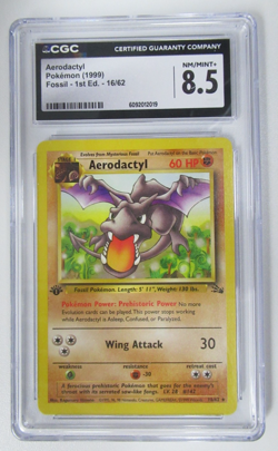 1999 Pokemon Fossil 1st Edition Aerodactyl 16/62 CGC 8.5 - Image 1