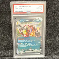 Pokemon Farigiraf ex SV05 Temporal Forces Double Rare PSA 10 108/162 Holo EX - Image 1